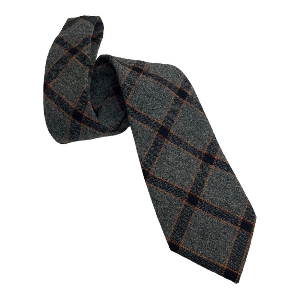 Vintage Original SAN Mens Grey 100% Wool Neck Tie